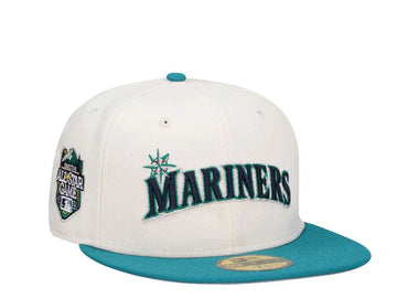 New Era 59Fifty Seattle Mariners Jersey Script/2023 All Star Game Patch Fitted Cap
